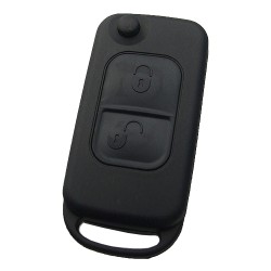 Benz 2 button flip key remote key blank with 2 track HU64 blade - Mercedes