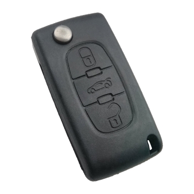 Peugeot Flip Remote Shell 3 Button without battery location - 1