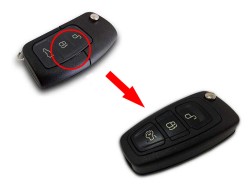 3 Buttons Flip New Type Pantograf Auto Remote (AfterMarket) (433 MHz) - 3