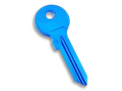 Aluminium Key Blank Blue - 1