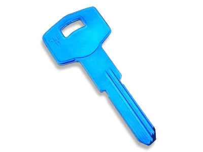 Aluminium Key Blank Blue - 1