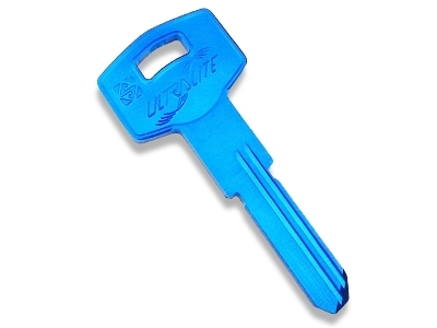 Aluminium Key Blank Blue - 2