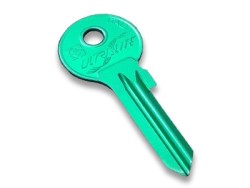 Aluminium Key Blank Green - 2