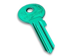 Aluminium Key Blank Green - 2