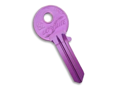 Aluminium Key Blank Purple - 2
