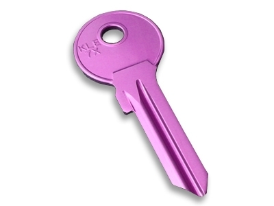 Aluminium Key Blank Purple - 1