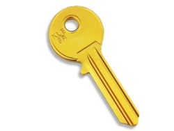 Aluminium Key Blank Yellow - 1