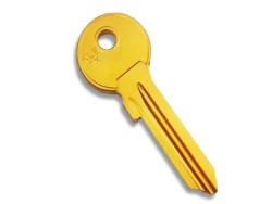 Aluminium Key Blank Yellow - 1