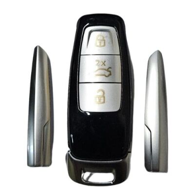 Audi 3 button remote key blank with blade no badge - 1
