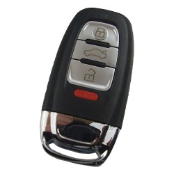 Audi 3+1 button remote key blank with battery part with blade with 2.0cm - Audi