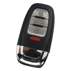Audi 3+1 button remote key blank with battery part with blade with 2.0cm - 1