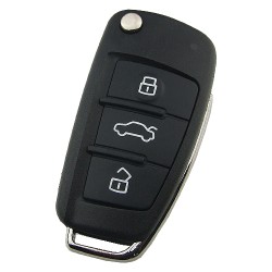 Audi A4 3 button remote keywith 434mhz ASK 8EO837220L 8EO837220T 8EO837220F 8EO837220G 8EO837220H 8EO837220R 8EO837220E - Audi