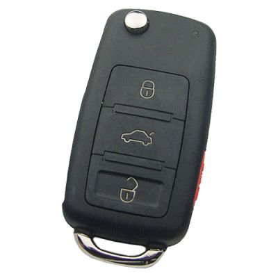 Audi A8 Proximity Flip Remote Key 3 Buttons ID46 433MHz PCF7943A Transponder - 1