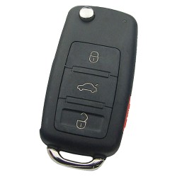 Audi A8 Proximity Flip Remote Key 3 Buttons ID46 433MHz PCF7943A Transponder - Audi
