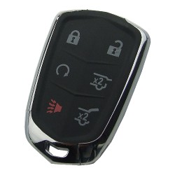 Cadillac 5+1 button remote key shell with blade - Cadillac