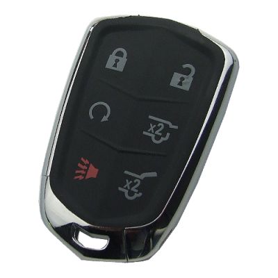 Cadillac 5+1 button remote key shell with blade - 1