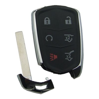 Cadillac 5+1 button remote key shell with blade - 3