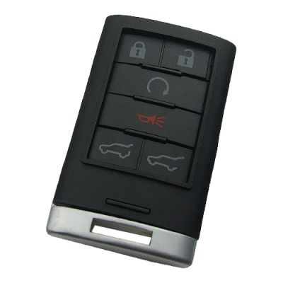 Cadillac 6 button remote key Shell with blade - 1