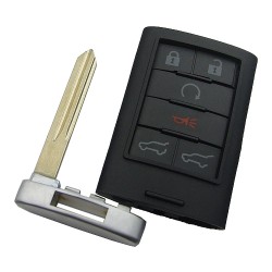 Cadillac 6 button remote key Shell with blade - 3