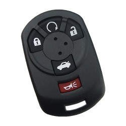 Cadillac Smart key shell with 4+1 buttons - 1