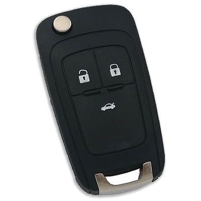 Chevrolet 3 Button Flip Remote Key (Original) (Witte 13500219, 433 MHz, ID46) - 1