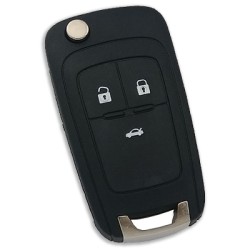 Chevrolet 3 Button Flip Remote Key (Original) (Witte 13500219, 433 MHz, ID46) - Chevrolet