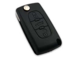 Citroen - CITROEN 3 Buttons Key Shell with Battery Holder