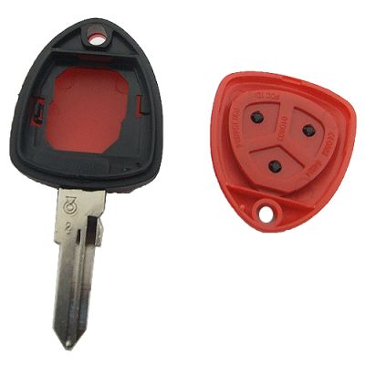 Ferrari 3 button remote key shell with left blade no logo - 3