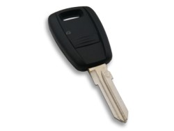 Fiat Blue Key Shell 1 Button Black - 1