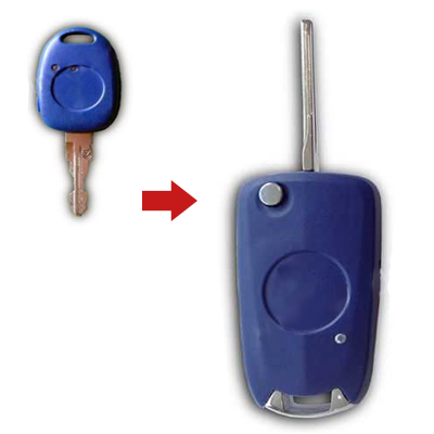 Fiat 1 Button Modified Flip Key Shell - 1