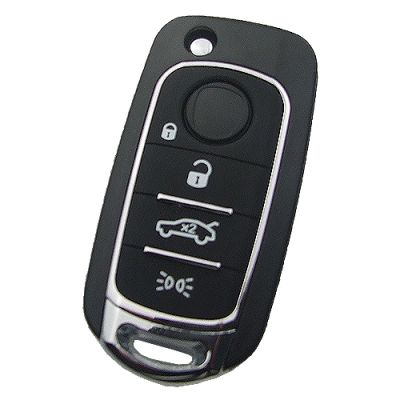Fiat 500X 4 Button Flip Remote Shell Blank With SIP22 Blade - 1