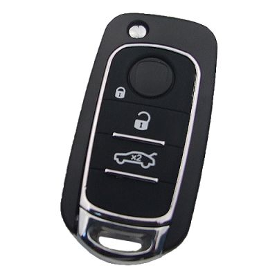 Fiat Egea 500X , Tipo 3 button flip Remote Key blank with SIP22 blade - 1