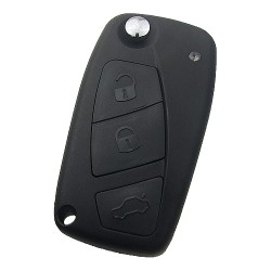 Fiat Flip Key Shell 3 Buttons battery holder on the back - Fiat