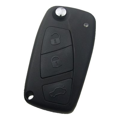 Fiat Flip Key Shell 3 Buttons battery holder on the back - 1