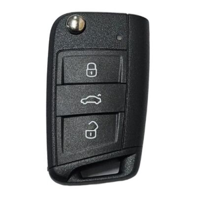 OEM VW Golf MK7 3 Button Remote Control - 433MHz - MQB48 AES Chip - FCCID: 5G0959752BA - CMIIT ID: 2015DJ1678 - ANATEL: 2970-12-5364 - 1