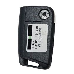 OEM VW Golf MK7 3 Button Remote Control - 433MHz - MQB48 AES Chip - FCCID: 5G0959752BA - CMIIT ID: 2015DJ1678 - ANATEL: 2970-12-5364 - 2