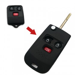 Ford 3 Buttons Modified Flip Key Shell - 1