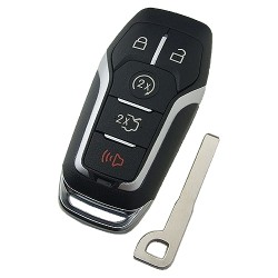Ford 4+1button aftermarket remote key with 434mhzHITAG PRO keyless - 