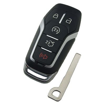 Ford 4+1button aftermarket remote key with 868mhzHITAG PRO keyless - 1