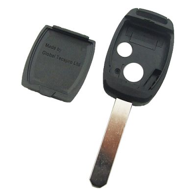 Honda upgrade 2 buttons remote key shell (With chip slot place) - 3