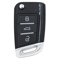 KD Universal Smart Flip Remote Key 3 Buttons VW Type ZB15 - 