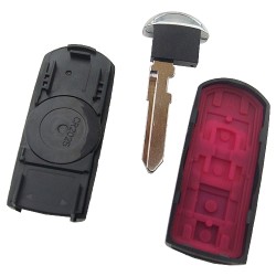 Mazda 2 button remote key blank with blade ( 3parts) - 3