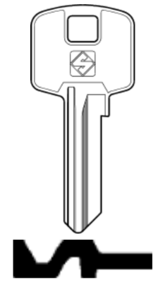 MER13R Key Blank - 1