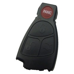 Mercedes 3+1 button remote key blank with panic button -NO LOGO - 1