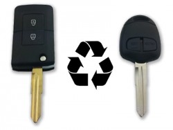 Mitsubishi 2 Buttons Modified Flip Key Shell - Mitsubishi