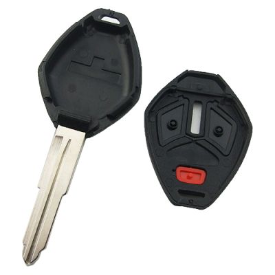 Mitsubishi upgrade 2+1 button key shell with right MI11R blade - 3