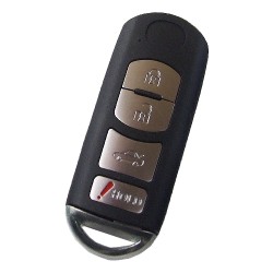 Mazda 4 button remote key blank with blade ( 3parts) - Mazda