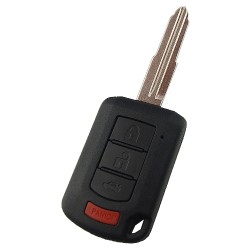 Mitsubishi upgrade 3+1button remote key blank with right blade - Mitsubishi