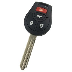 Nissan 3+1 button remote key blank - Nissan