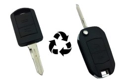 Opel Corsa 2 Buttons S profile modified flip key shell - Opel